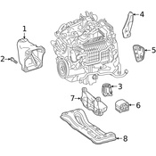 Mercedes Engine Mount Bracket - Genuine Mercedes 6542232300