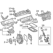 Mercedes Engine Oil Pan Gasket - Genuine Mercedes 6560148000
