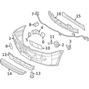 Mercedes License Plate Bracket -  Genuine Mercedes 90688500757F24