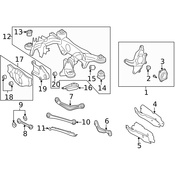 Mercedes Suspension Subframe Crossmember -  Genuine Mercedes 2213505508