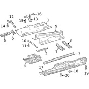 Mercedes Suspension Crossmember Bolt -  Genuine Mercedes 910105010009