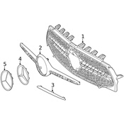 Mercedes Grille Molding - Genuine Mercedes 2478884500