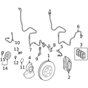 Mercedes Brake Dust Shield -  Genuine Mercedes 2214202544