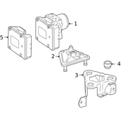 Mercedes ABS Modulator Bracket - Genuine Mercedes 2214310640
