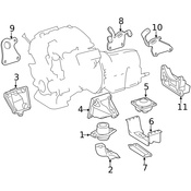 Mercedes Transmission Crossmember - Genuine Mercedes 2512400302