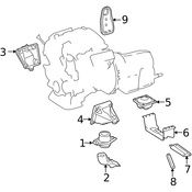 Mercedes Engine Mount Heat Shield - Genuine Mercedes 2512401045