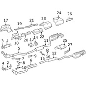 Mercedes Catalytic Converter Bracket - Genuine Mercedes 2214926741