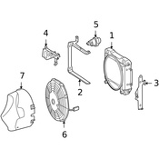 Mercedes Radiator Mount Bracket - Genuine Mercedes 2215000346