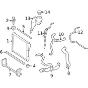 Mercedes Radiator Support Baffle - Genuine Mercedes 2215040018
