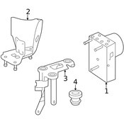 Mercedes ABS Control Module Bracket - Genuine Mercedes 2514311040
