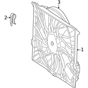 Mercedes Engine Cooling Fan Shroud - Genuine Mercedes 2215050155