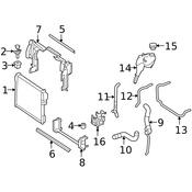 Mercedes Radiator Air Seal - Genuine Mercedes 2215050486