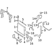 Mercedes Radiator Air Seal - Genuine Mercedes 2215050686