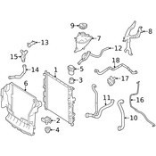 Mercedes Radiator Support Air Deflector - Genuine Mercedes 2515001516