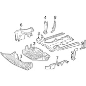 Mercedes Radiator Support Splash Shield - Genuine Mercedes 2215241301