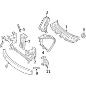 Mercedes Radiator Support Side Panel - Genuine Mercedes 2516200391