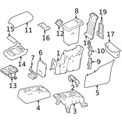 Mercedes Center Console - Genuine Mercedes 2516801055
