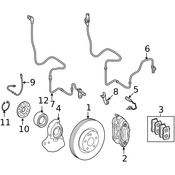 Mercedes Disc Brake Pad Wear Sensor Cable -  Genuine Mercedes 2215409205