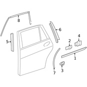 Mercedes Door Edge Guard - Genuine Mercedes 2516904162