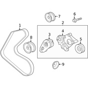Jaguar Accessory Drive Belt Idler Pulley - Genuine Jaguar C2D21157