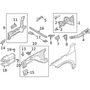 Volvo Fender Apron Reinforcement - Genuine Volvo 32318181