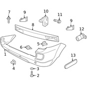 Land Rover Bumper Cover Rivet - Genuine Land Rover AWR3994