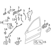 Volvo Door Handle Link - Genuine Volvo 30661031