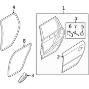 Volvo Door Interior Trim Panel Seal - Genuine Volvo 30661700