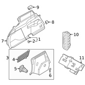 Volvo Headlight Washer Cover - Genuine Volvo 32353126