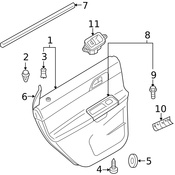 Volvo Door Window Molding - Genuine Volvo 30716364