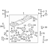 Land Rover Suspension Control Arm Nut - Genuine Land Rover FY110056