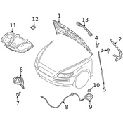 Volvo Hood Latch - Genuine Volvo 30716529