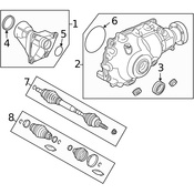 Land Rover CV Axle Assembly - Genuine Land Rover IED500110