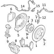 Volvo Brake Hose Bracket - Genuine Volvo 30742602