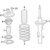 Land Rover Suspension Strut Bumper - Genuine Land Rover LR001144