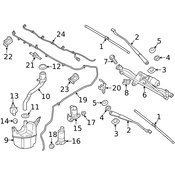 Volvo Windshield Wiper Arm - Genuine Volvo 30753504