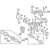 Land Rover CV Joint Boot Kit - Genuine Land Rover LR003160
