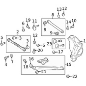 Land Rover Suspension Control Arm Bolt - Genuine Land Rover LR005542
