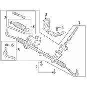 Volvo Rack and Pinion Assembly - Genuine Volvo 36010520