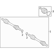 Volvo CV Axle Assembly - Genuine Volvo 36011793
