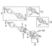 Volvo CV Axle Assembly - Genuine Volvo 36012051