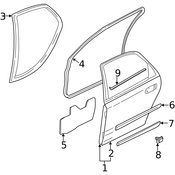 Volvo Door Seal - Genuine Volvo 30779420