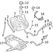 Volvo Fuel Tank Strap - Genuine Volvo 30792302
