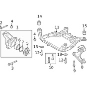 Land Rover Suspension Control Arm Bolt - Genuine Land Rover LR024150