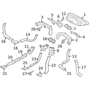 Volvo HVAC Defrost and Heater Air Duct Hose - Genuine Volvo 39838835