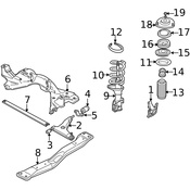 Volvo Suspension Coil Spring Cap - Genuine Volvo 30874804
