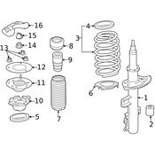 Land Rover Suspension Strut Bumper - Genuine Land Rover LR024486