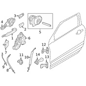 Land Rover Door Latch Cable - Genuine Land Rover LR025545
