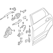 Land Rover Door Latch Cable - Genuine Land Rover LR025546