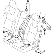 Volvo Seat Belt Receptacle - Genuine Volvo 39842519